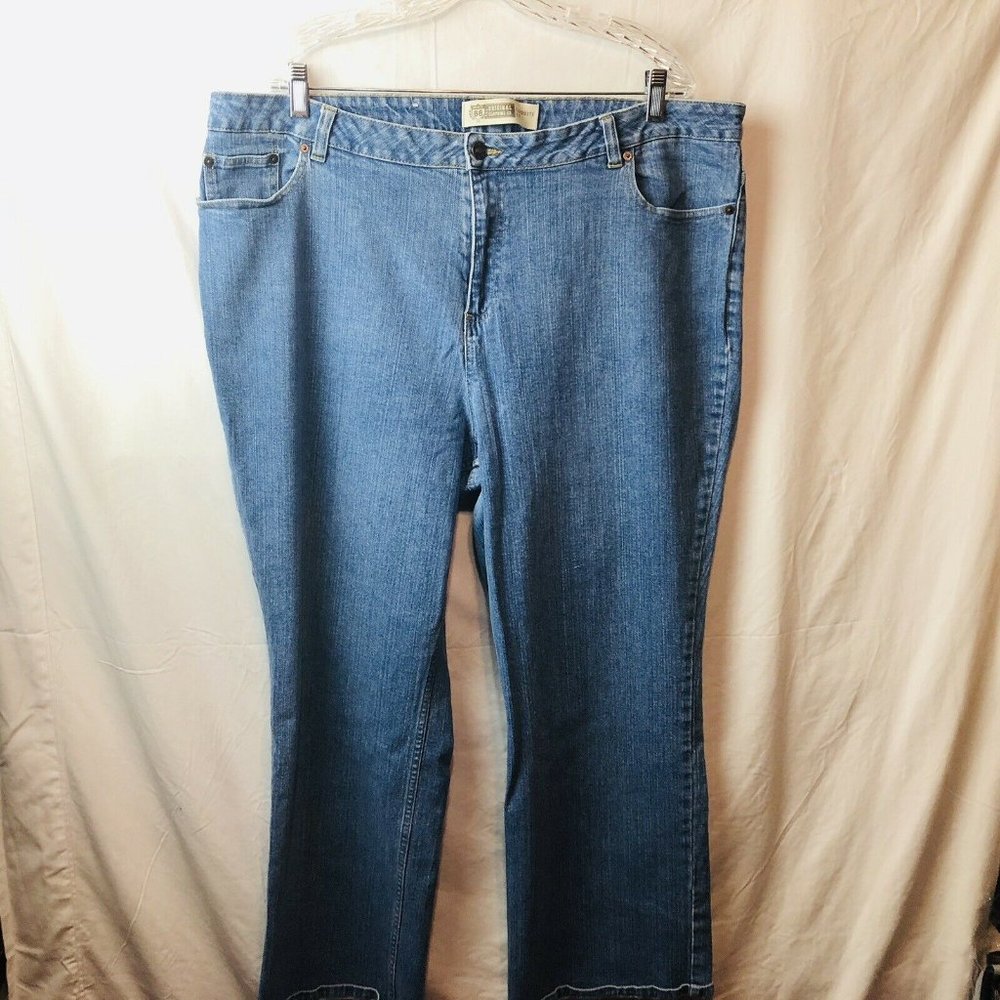 Route 66 Womens Jeans Plus Size 22S Bootcut Blue